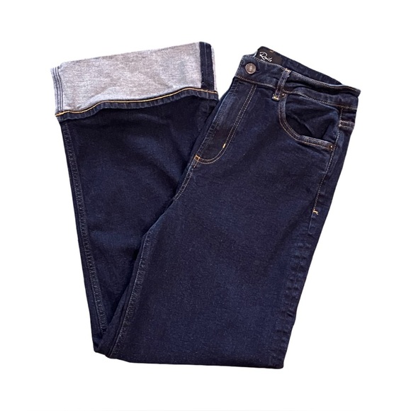 Rails The Getty High Rise Wide Leg Cuffed Moonlight Blues Denim Jeans Size 28 - Picture 7 of 12